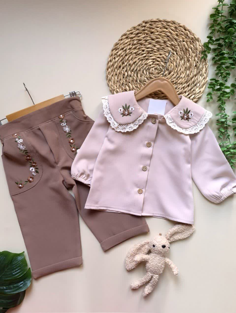 شومیز شلوار گلدوزی